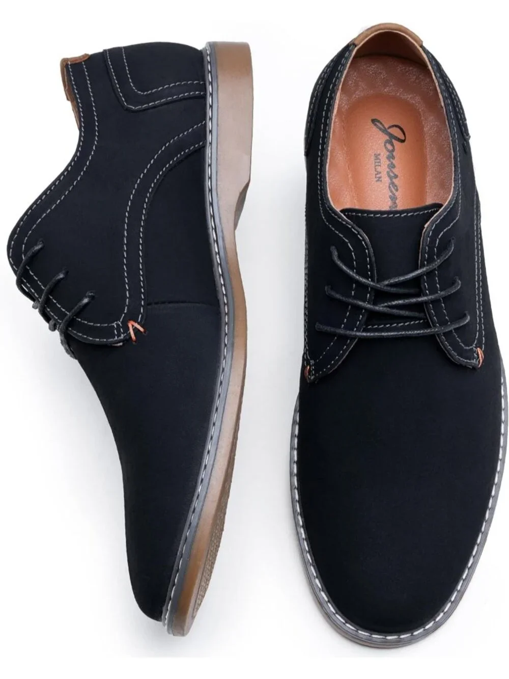 Men's Black Leather Breathable Upper Lace Up Retro Business Classic Oxford Shoes